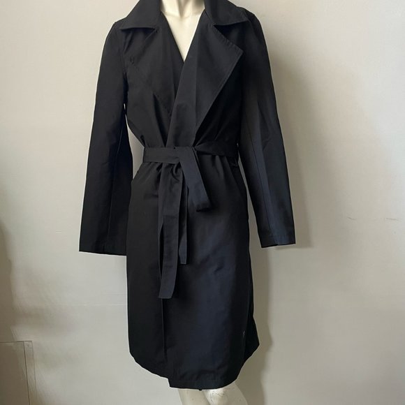American Apparel Belted Trench in Black - Picture 3 of 7